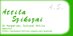 attila szikszai business card